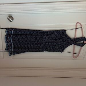 Michael Kors Navy Blue Patterned Dress